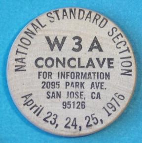 1976 Section W3A Conclave Wooden Nickle