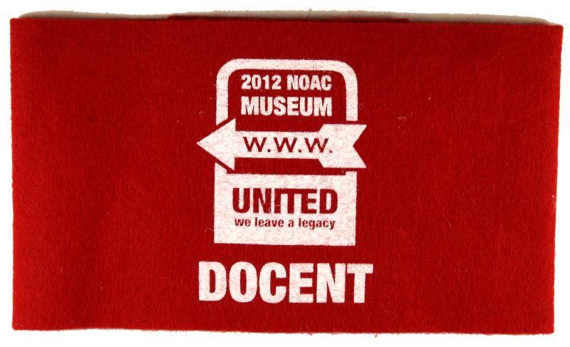 2012 NOAC Museum Docent Armband