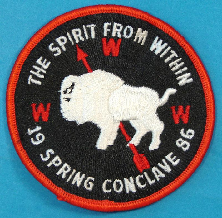 1986 Spring Conclave Patch The Spirit From Within