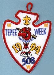 Lodge 508 TePee Week 1994 Patch