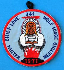 Lodge 341 Patch 1971 Winter Lodge Meeting