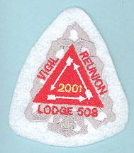 Lodge 508 Vigil Reunion 2001 Patch