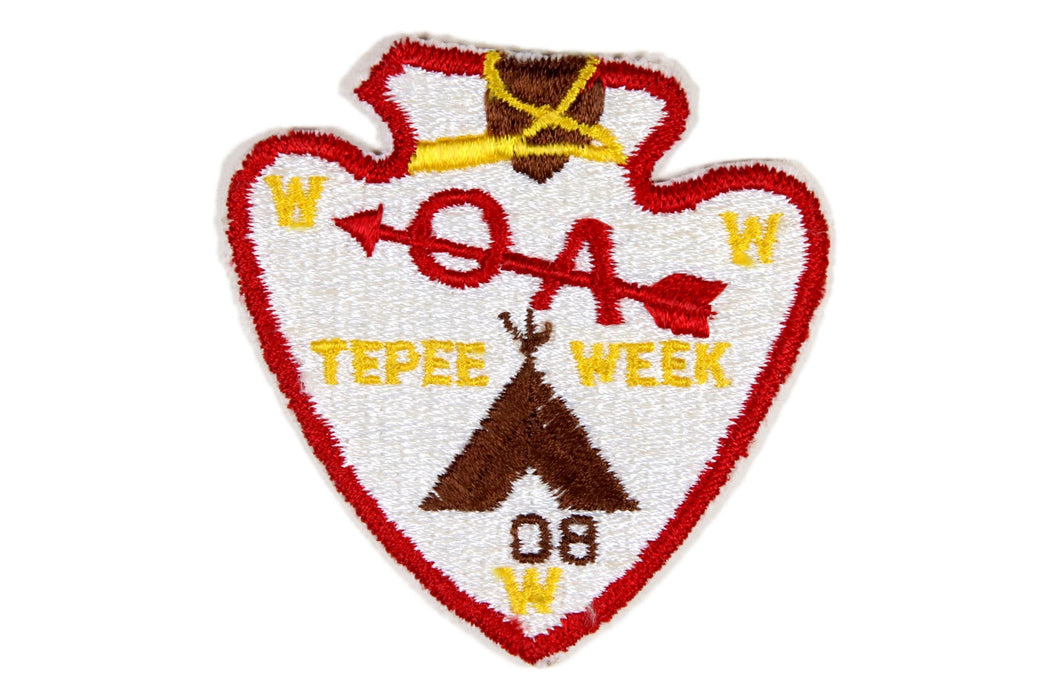 Lodge 508 TePee Week Patch Fully Embroidered Gold Lettering