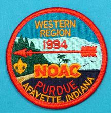 1994 NOAC Western Region Patch Red Border